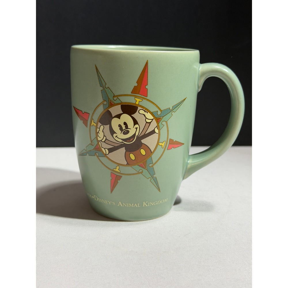 Walt Disney World Tour Mickey Mouse Compass Mug Sage Green Magic Kingdom Epcot